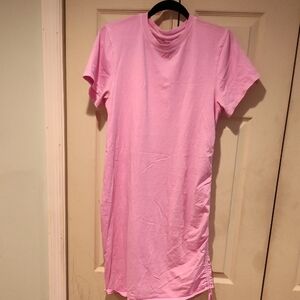 Pink Short Sleeve Dress